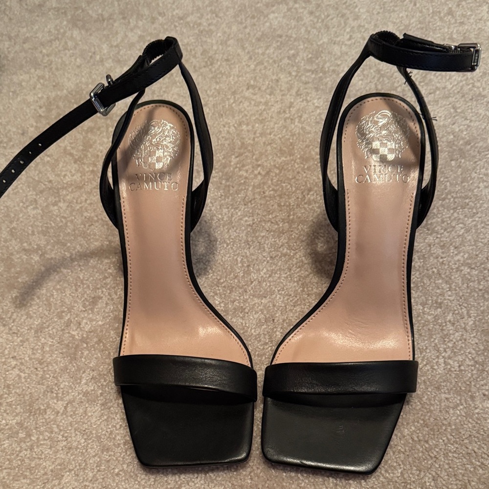 Vince Camuto Black Strappy Heels